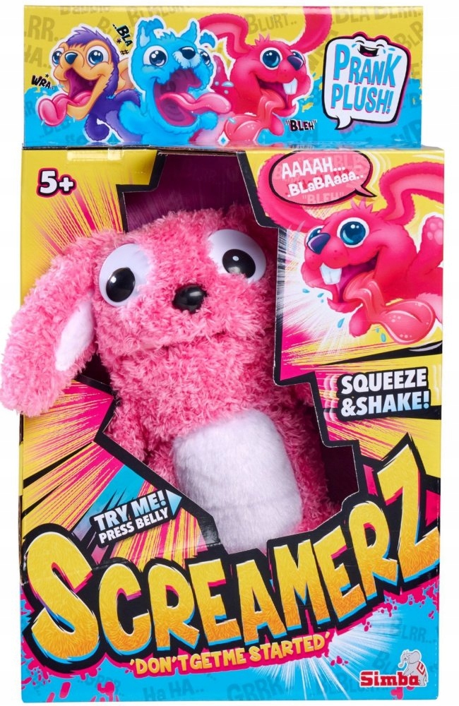 Interaktívny zajačik Simba ScreamerZ 30 cm ružový